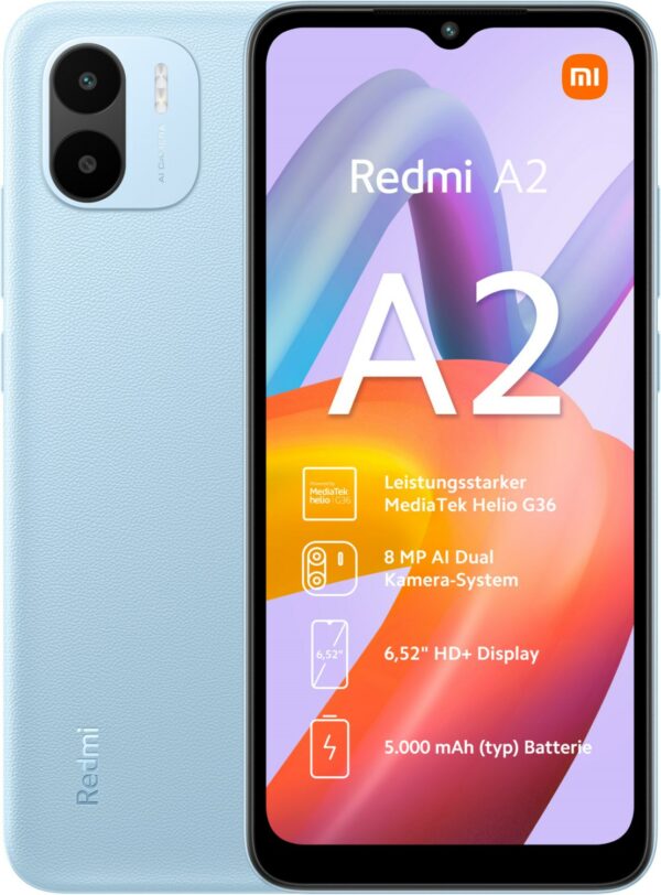 Xiaomi Redmi A2 (2GB+32GB) Smartphone light blue
