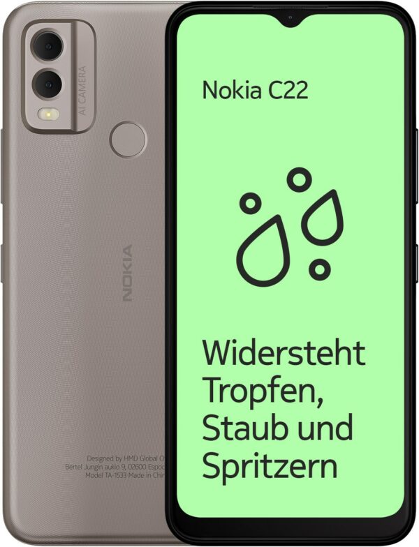 Nokia C22 Smartphone sand