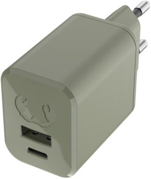 Fresh ´n Rebel USB-A+C Mini Charger (45W) Dried Green