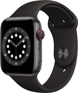 Apple Watch Series 6 (44mm) GPS+4G mit Sportarmband space grau/schwarz