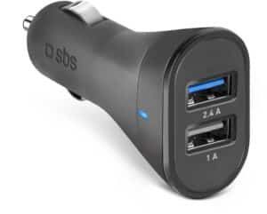 sbs Dual USB KFZ-Ladegerät (12W) schwarz