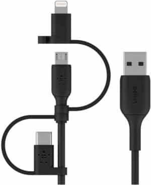 Belkin Universal USB Kabel (1m) USB > Type-C/Micro/Lightning schwarz
