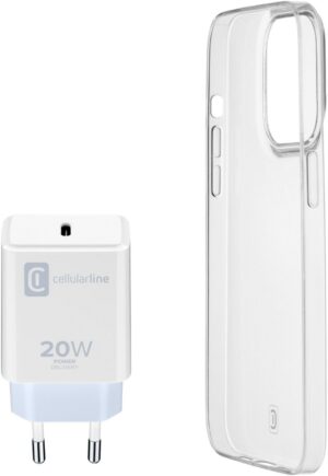 Cellular Line Schutzhülle und Ladegerät Kit für iPhone 14 Pro Max