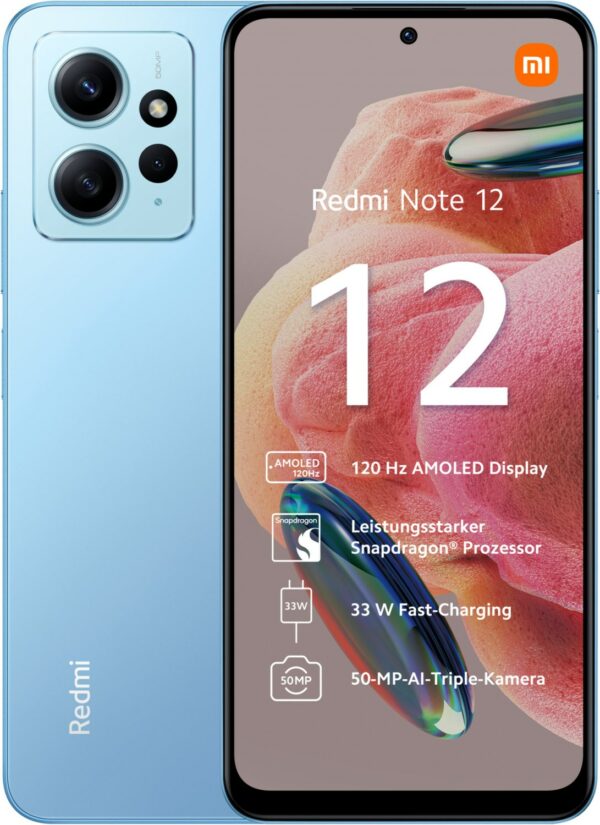 Xiaomi Redmi Note 12 (4GB+128GB) Smartphone ice blue