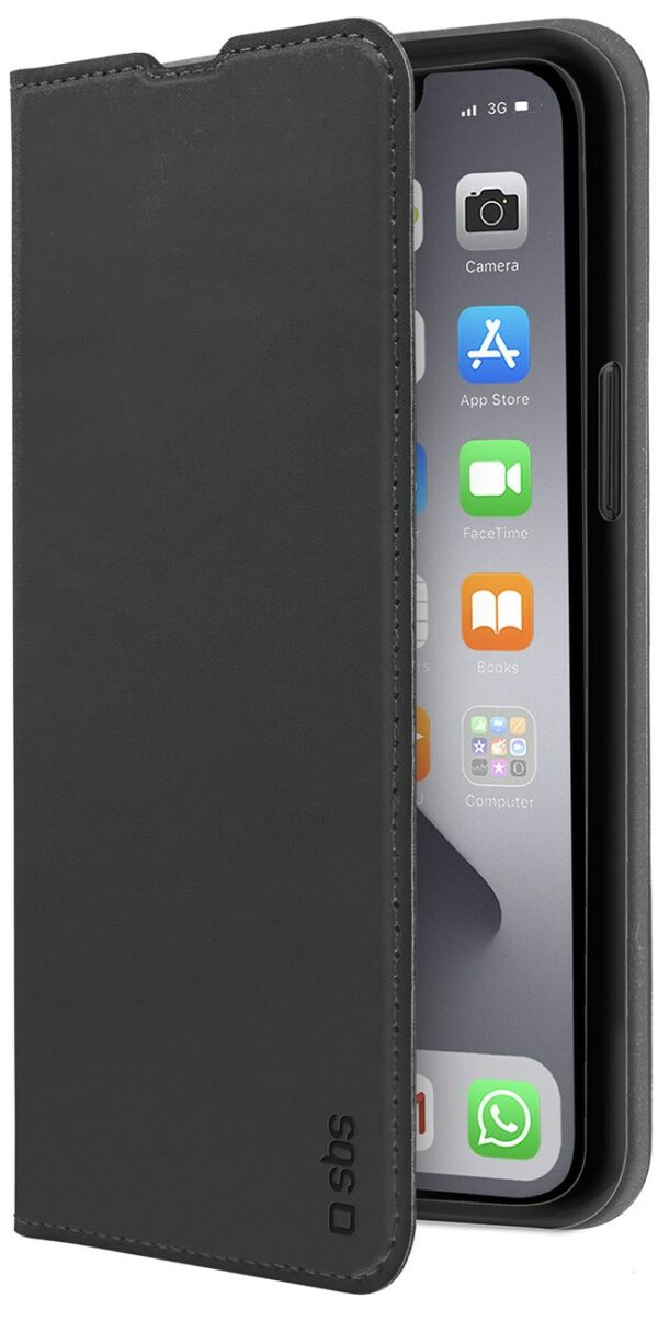sbs Wallet Lite Bookcase Handy-Klapptasche für iPhone 13 schwarz