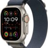 Apple Watch Ultra 2 (49mm) GPS+4G Smartwatch Titan mit Alpine Loop Armband (L) titan/blau