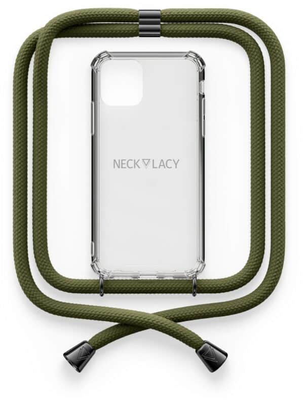 Necklacy Necklace Case für iPhone 12 mini dark olive