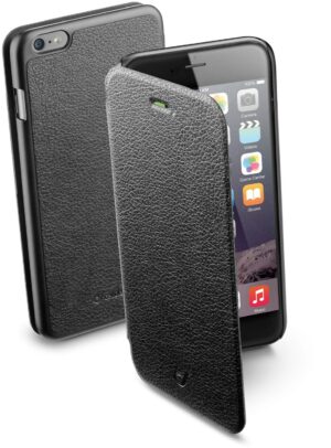 Cellular Line Buchklapptasche iPhone 6 Plus Schutz-/Design-Cover schwarz