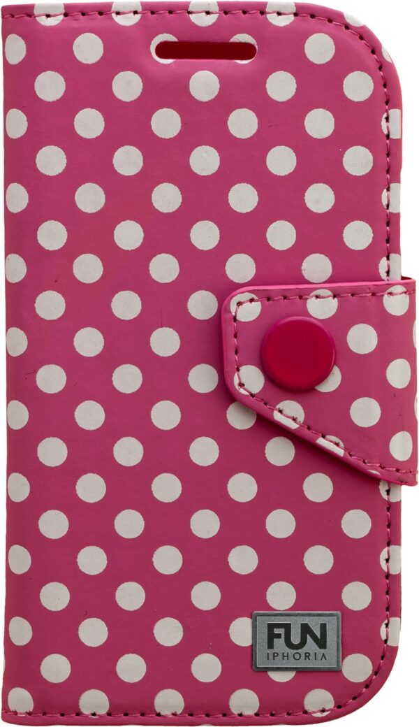 Urban Style Book Case Little Dots für Galaxy S3 mini pink