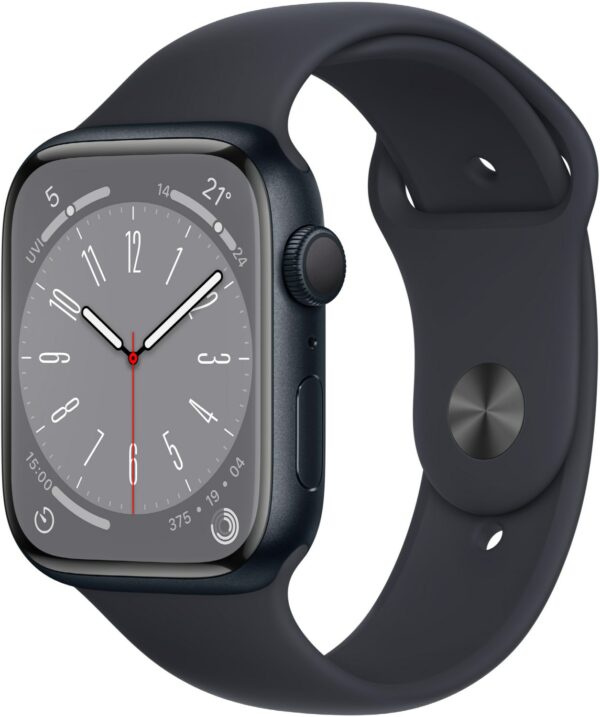 Apple Watch Series 8 (45mm) GPS Aluminium mit Sportarmband mitternacht/mitternacht