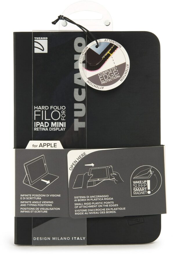 Tucano Filo f. iPad mini Tablet-Cover m. Stand schwarz