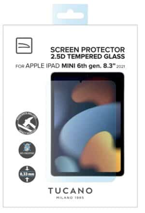 Tucano Displayschutzglas für iPad mini (Gen.6) kristall-klar