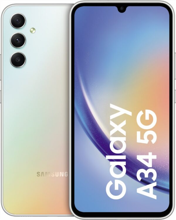 Samsung Galaxy A34 5G (128GB) Smartphone awesome silver