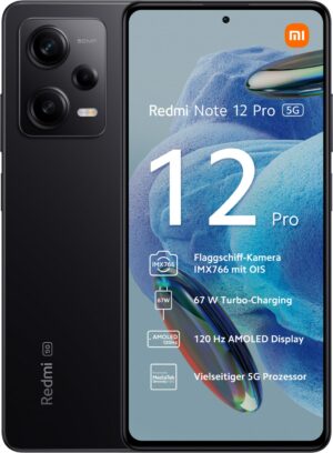 Xiaomi Redmi Note 12 Pro 5G (8GB+128GB) Smartphone midnight black