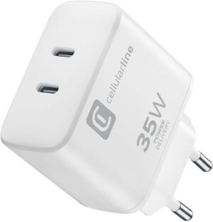 Cellular Line USB Type-C Dual Ladegerät (35W) weiß