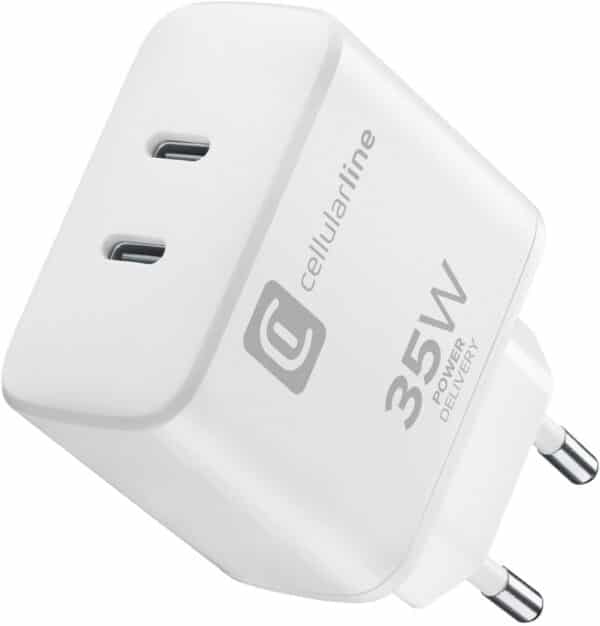 Cellular Line USB Type-C Dual Ladegerät (35W) weiß