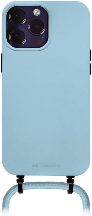 case&me Bond Umhängeband Cover für iPhone 14 Pro hellblau