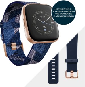 Fitbit Versa 2 Special Edition Smartwatch navy/pink