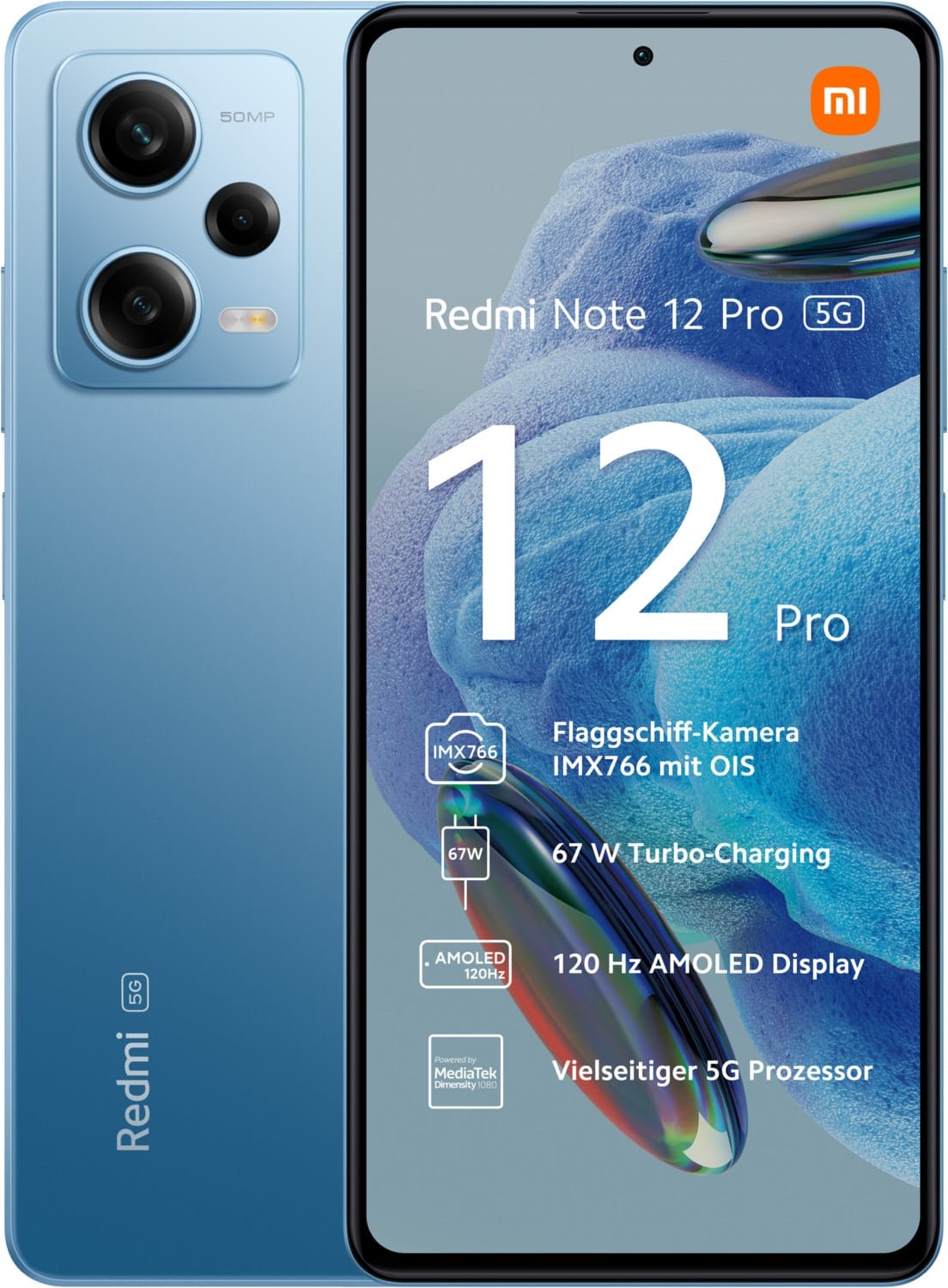 Xiaomi Redmi Note 12 Pro 5G (8GB+128GB) Smartphone sky blue